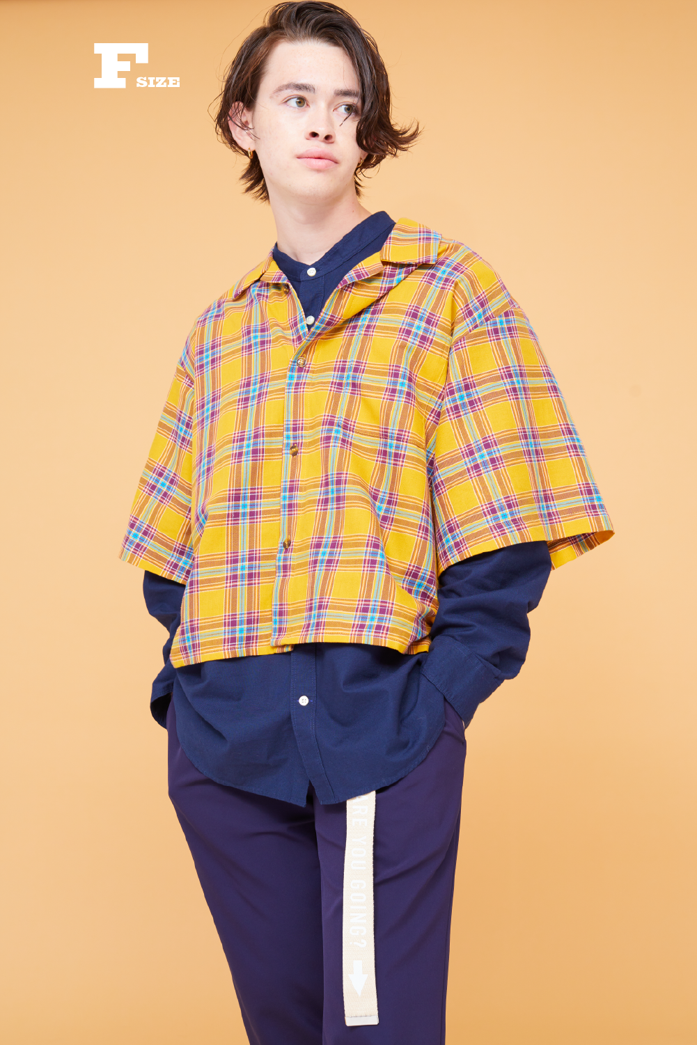 MARRON YELLOW CHECK SHIRTS